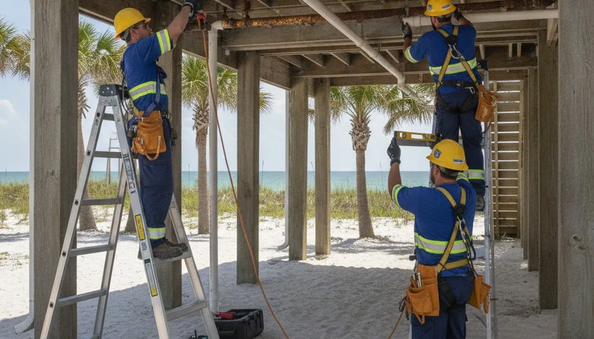 Bradenton, FL plumber repairing a residential plumbing leak for reliable local plumbing service